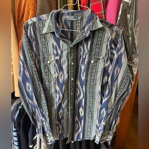 Ralph Lauren POLO Men’s Western Ikat Pearl Snap